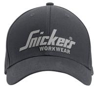 Snickers Cappello in cotone con logo SWW grigio acciaio-nero Einheitsgröße