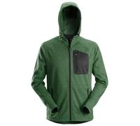 Snickers FlexiWork Fleece Arbeitshoodie verde bosco-nero XXL