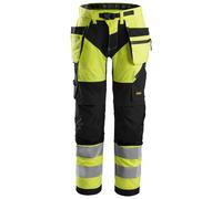 Snickers FlexiWork Hi-Vis workitshose w. Tasche a fondina, cl. 2, EN 14404, 20471 HV-giallo-nero 148