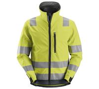 Snickers Giacca da lavoro AllroundWork hi-vis softshellit, classe 3, EN 20471 HV giallo-grigio acciaio XL
