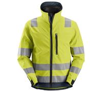 Snickers Giacca da lavoro AllroundWork hi-vis softshellit, classe 3, EN 20471 HV-giallo-navy L