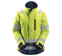 Snickers Giacca da lavoro isolata AllroundWork Hi-Vis 37.5® da donnait, classe 2/3, EN 20471 HV-giallo-navy XXL