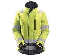 Snickers Giacca da lavoro isolata AllroundWork Hi-Vis 37.5® da donnait, classe 2/3, EN 20471 HV giallo-grigio acciaio M