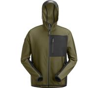 Snickers Giacca FlexiWork Midlayer Giacca con cappuccio wit Ziprschluss Khaki/grigio/nero XS