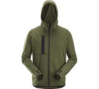 Snickers Giacca in pile AllroundWork, giacca in pile con cappuccio wit ziprschluss Khaki/Green XXL