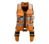 Snickers Gilet per utensili AllroundWork Hi-Vis, classe 1, EN 20471 HV-Arancione-Nero M