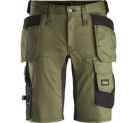 Snickers pantaloncini corti da lavoroitAllroundWork pantaloncini da lavoro elasticizzatiitconit tasche a fondina, Slimfit kaki/grigio/nero 52