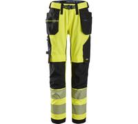 Snickers Pantaloni ad alta visibilità,itelasticizzati da lavoro conit tasche a fondina, cl. 2 alta visibilità giallo/nero 152