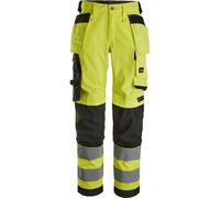 Snickers Pantaloni da donna ad alta visibilità, pantaloni elasticizzati da donna con tasche a fondinait, classe 2 ad alta visibilità giallo/nero 19
