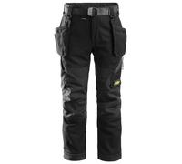 Snickers Pantaloni FlexiWork Junior neri 164