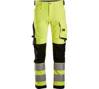 Snickers Pantaloni Workwear High-Vis Stretch ArbeitClasse 2 High-Vis Giallo/Nero 50