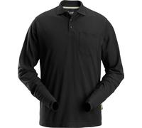 Snickers Polo a maniche lunghe Workwear nero L
