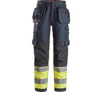 Snickers ProtecWork Pantalone protettivo ad alta visibilitàitcon tasche a fondinait, cl. 2 Navy/High-vis Yellow 156