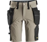 Snickers short Arbeitshort LiteWork Arbeitsshorts wit tasche a fondina khaki/nero 50