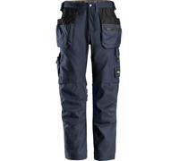 Snickers Workwear AllroundWork Canvas+ Stretch Arbeitshose wit tasche a fondina Navy 200