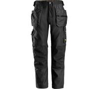 Snickers Workwear AllroundWork Canvas+ Stretch Arbeitshose wit tasche a fondina Nero 200