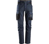 Snickers Workwear AllroundWork Pantaloni da lavoro elasticizzatiitsenza ginocchiere Navy/nero 50