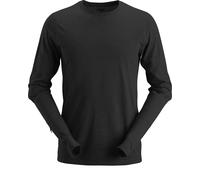 Snickers Workwear AllroundWork T-shirt in lana a maniche lunghe nero XXL