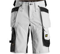 Snickers Workwear Donna AllroundWork Pantaloncini elasticizzati HP Bianco/Nero 42