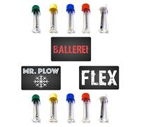 Sniff Snuff - Biberon con cucchiaio telescopico e penna "FLEX" & "MR. PLOW" per tabacco da fiuto | Set dosatore in vetro | dosatore per dosatore | dosatore | dosatore | dispenser | Sniff Snuff