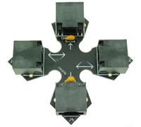 Sniffer del pacchetto di Ethernet, 10/100Base-TX passivo, per il | Costruzione di metallo/plastica, 12x8x2cm, nessun potere necessario, porti J3/J4 per il monitoraggio di IPTV