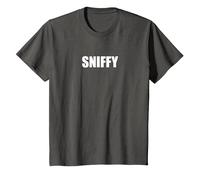 Sniffy - Tipografia Parola Divertente Maglietta, Bambini, Asfalto, 4 Anni