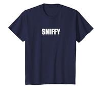 Sniffy - Tipografia Parola Divertente Maglietta, Bambini, Navy, 3 Anni