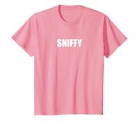 Sniffy - Tipografia Parola Divertente Maglietta, Bambini, Rosa, 3 Anni