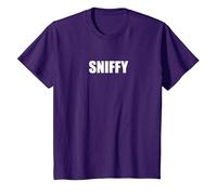 Sniffy - Tipografia Parola Divertente Maglietta, Bambini, Viola, 2 Anni