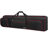 SNIGJAT Custodia morbida per tastiera a 88 tasti (dimensioni: 135,9 x 35,1 x 17,3 cm), custodia imbottita per pianoforte con manico e spallacci regolabili, custodia per tastiera con 3 tasche per