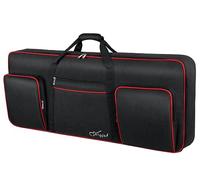 SNIGJAT Custodia per tastiera a 61 tasti, morbida, completamente imbottita, con manici e spallacci regolabili, custodia impermeabile per tastiera di pianoforte con 3 tasche per accessori (dimensioni: