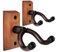 SNIGJAT Supporto da parete per chitarra, confezione da 2, in legno duro, con viti, per chitarra acustica, chitarra elettrica, banjo, basso, mandolino