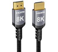 Sniokco 8K Cavo HDMI 2.1 48Gbps 15 Metri, Certificato Alta Velocità Cavi HDMI® 0.01ms 4K 240Hz 165Hz 120Hz 8K 60Hz eARC Netflix HDCP 2.3 2.2 DTS:X HDR10+ TV Monitor Proiettore Sky-Q PS5 X-box