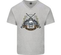 Sniper Ace One Shot Kill Para Marine Army Maglietta In Cotone A V Per Uomo