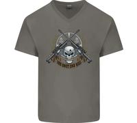 Sniper Ace One Shot Kill Para Marine Army Maglietta In Cotone A V Per Uomo