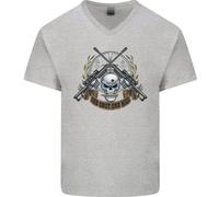 Sniper Ace One Shot Kill Para Marine Army Maglietta In Cotone A V Per Uomo