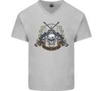 Sniper Ace One Shot Kill Para Marine Army Maglietta In Cotone A V Per Uomo