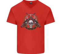 Sniper Ace One Shot Kill Para Marine Army Maglietta In Cotone A V Per Uomo