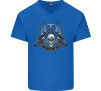 Sniper Ace One Shot Kill Para Marine Army Maglietta In Cotone A V Per Uomo