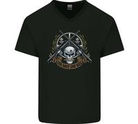 Sniper Ace One Shot Kill Para Marine Army Maglietta In Cotone A V Per Uomo