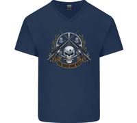 Sniper Ace One Shot Kill Para Marine Army Maglietta In Cotone A V Per Uomo