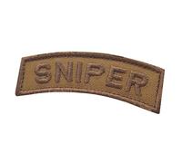 Sniper Shoulder Tab Coyote Tan Army Morale Tactical Hook Patch