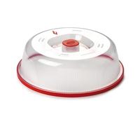 Snips 90067 Coperchio para Schizzi, Contenitore, Campana Microonde, Colore Trasparente e Rosso,Made in Italy, Bpa 0% Phlatati, Plastica