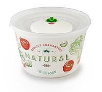 Snips Centrifuga per Insalata, Centrifuga per Insalata Ulaop, Asciuga Insalata, 4 LT, Colore Bianco con Decoro, Made in Italy, 25 x 25 x 16 cm Bpa Free