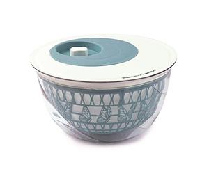 Snips , Centrifuga Scola Insalata, Madame Butterfly,4 LT, Bianco e Azzurro, Made in Italy