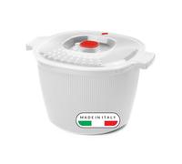 Snips Cuoci Pasta per Microonde | 4 LT | Contenitore Per Microonde | Colore Bianco | Linea Tempozero | 26,5 x 22 x 16,5 cm | BPA Free | Made in Italy