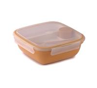Snips, Fresh Lunch Box Quadrato, Senape, Coperchio con 4 Chiusure di Sicurezza, Guarnizione Salva Freschezza, 1.50 LT, 21 x 21 x 8 cm, Made in Italy