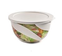 Snips, Insalatiera Colore Bianco, Ciotola Insalata, Insaltiera Con Coperchio, 5 LT, Made in Italy, Bpa Free