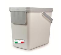 Snips - Pattumiera Differenziata 25L, Bidone Spazzatura Differenziata da Interno, Esterno e Cucina Impilabile 26x36x34, Secchio Spazzatura e Adesivi Inclusi per Materiali Raccolta Bianco Made in Italy