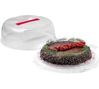 Snips | Porta Torta o Dolci Delice Con Coperchio| Colore Rosso | 4 Chiusure di Sicurezza | Diametro 28 | Made in Italy | BPA free